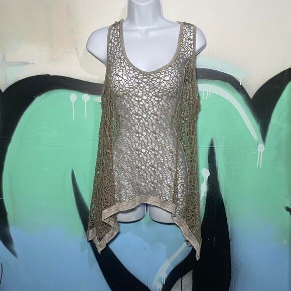 Other Tops - Vintage Crochet Asymmetrical Tank Top